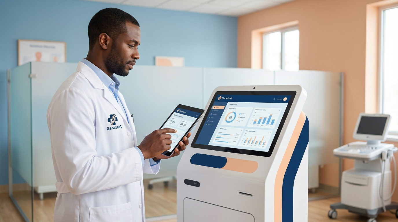 Healthcare professional conducting a wellness checkup